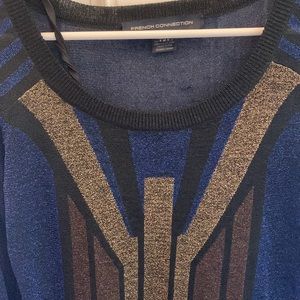 French Connection 2 piece Dress Blue Black Size 0